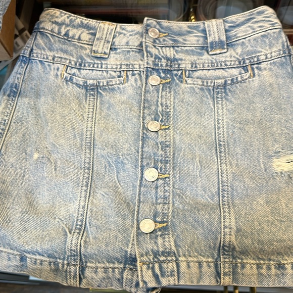 Free People Denim Skirt Skort - Picture 1 of 4